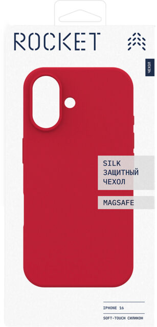 Клип-кейс Rocket Silk для Apple iPhone 16 с MagSafe Красный
