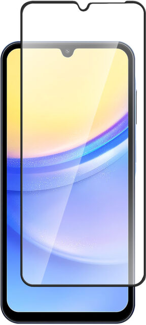 Защитное стекло BoraSCO для Samsung Galaxy A15 с чёрной рамкой