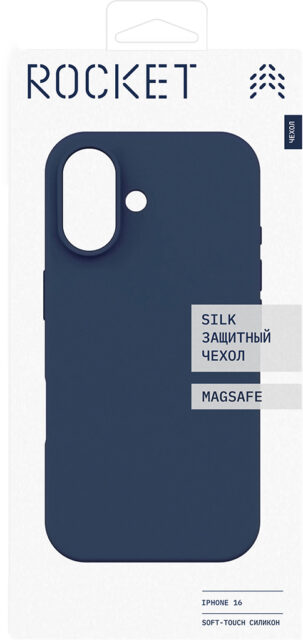 Клип-кейс Rocket Silk для Apple iPhone 16 с MagSafe Тёмно-синий