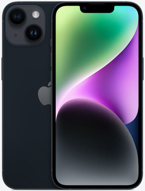 Смартфон Apple iPhone 14 128 ГБ MVUP3CH/A «Тёмная ночь» (nanoSIM+nanoSIM, без RuStore)