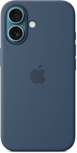 Клип-кейс Apple Silicone с MagSafe для Apple iPhone 16 Сине-голубой