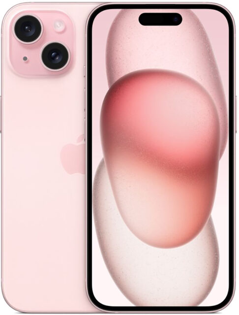 Смартфон Apple iPhone 15 256 ГБ Розовый (nanoSIM+eSIM, без RuStore)