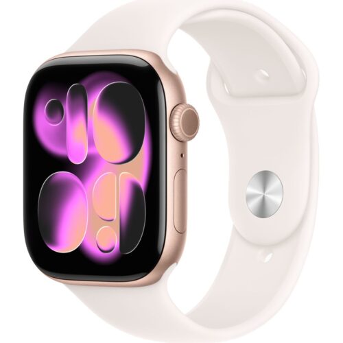 Умные часы Apple Watch Series 11 46 мм «Розовое золото», с розовым спортивным ремешком M/L