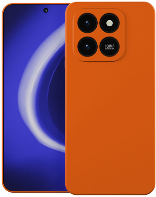 Клип-кейс Krutoff Silicone для HONOR X7d Оранжевый