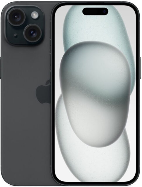 Смартфон Apple iPhone 15 128 ГБ Чёрный (nanoSIM+nanoSIM, без RuStore)